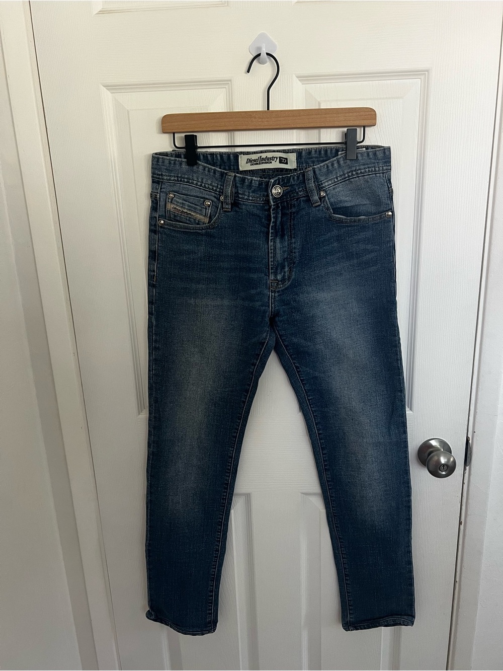 Diesel Men's Dark Wash Slim Straight Jeans